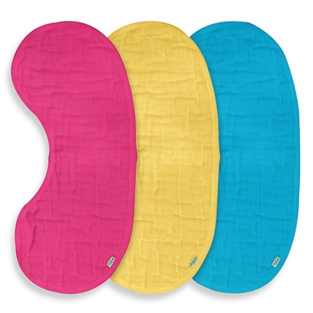 NEW! Organic Cotton Muslin Burp Cloths | Set of 3